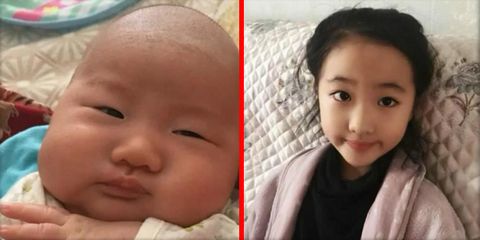 В Китае пухлая малышка превратилась в красавицу и стала знаменитой